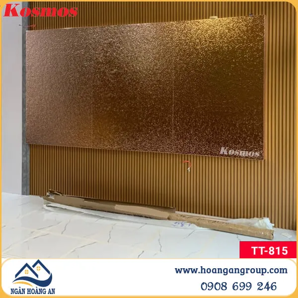 Tấm Ốp Than Tre Kosmos Sóng Nước Pet Hồng Trà TT-815